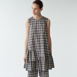 NWOT plaid tiered dress